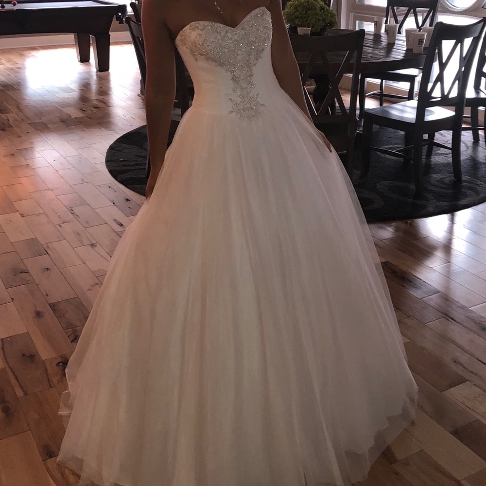 White dress from David’s Bridal